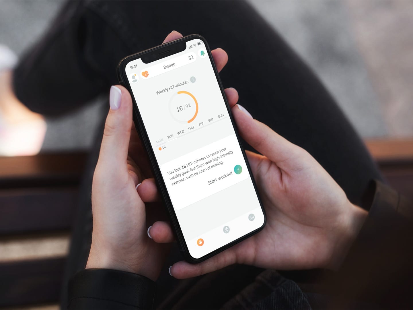 HIT minutes overview in Myworkout GO!
