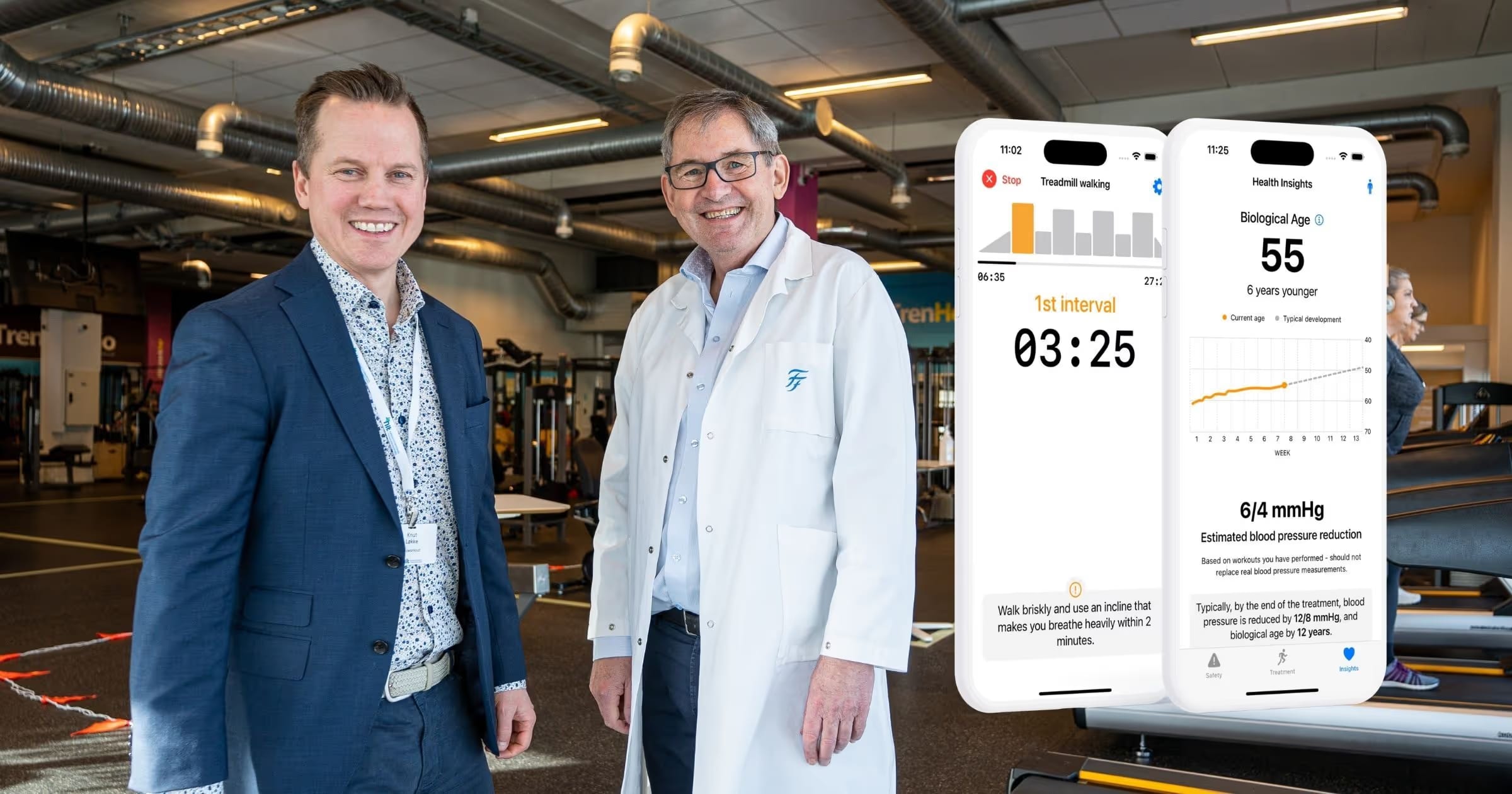 Myworkout Medical app shown on a clinical dashboard